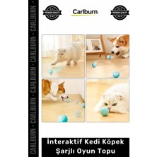 Carlburn Özel Üretim Akıllı Otomatik Hareketli Zıplayan Sessiz Silikon Interaktif Kedi Köpek Şarjlı Oyun Topu