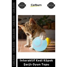 Carlburn Özel Üretim Akıllı Otomatik Hareketli Zıplayan Sessiz Silikon Interaktif Kedi Köpek Şarjlı Oyun Topu