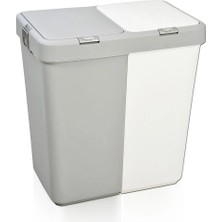 Siv Ticaret Mey Ithalat® Motek Çok Amaçlı Çift Bölmeli 80 Litre Çamaşır Kirli Sepeti