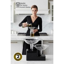 Siv Ticaret Mey Ithalat® Premium 2'li Şeffaf Huni Seti: Italyan Tasarımı Bpa Free Kristal Netliğinde Kusursuz Akış