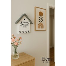 Özgürce Şık Ahşap Ev Anahtarlık ve Dekoratif Askılık, Duvar Tipi