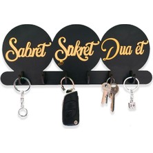 Özgürce Dini Yazılı Dekoratif Anahtar Askısı ve Aynalı Pleksi Tasarım