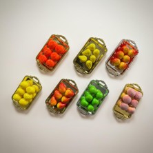 Vitrin Accessories Tepsi Tepsi Renkli Meyveler Magnet Mutfak, Buzdolabı, Ofis ve Hediye Için Dekoratif Ürün 6 Adet