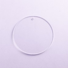 Özgürce Şeffaf Pleksi Anahtarlık Daire 5cm 100 Adet, Dekoratif ve Şık Tasarım