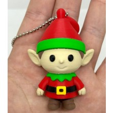 Özgürce Renkli El Boyaması 3D Print Elf Anahtarlık, Dekoratif Figür, Özel Tasarım
