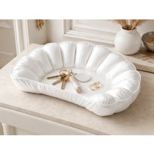 Özgürce Şık Kapitone Dekoratif Tepsi – Masa Üstü Takı ve Anahtarlık Düzenleyici