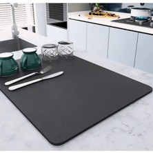 Urfakent Kaymaz Tabanlı Çok Amaçlı Su Emici Sihirli Tezgah Üstü Bulaşık Yıkama Kurulama Kurutma Matı