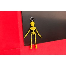 Özgürce Sarı Iskelet Tasarımlı Dekoratif Anahtarlık ve Araç Süsü