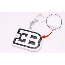 Özgürce 3D Baskı Otomobil Logo Anahtarlık, Siyah Beyaz Premium Tasarım