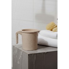 PremiumPort 1600 ml Plastik Maşrapa, Tuvalet ve Banyo Için Siyah Su Kabı