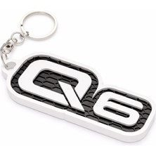 Özgürce 3D Baskı Q6 Stil Anahtarlık Spor Tasarım Otomobil Temalı Dekoratif