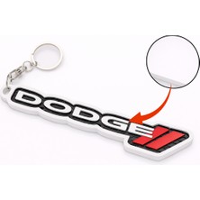 Özgürce 3D Baskı Dodge Anahtarlık Siyah Beyaz Kırmızı Sportif Tasarım
