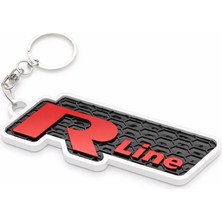 Özgürce 3D R Line Spor Kırmızı Anahtarlık – Otomobil Temalı Dekoratif Tasarım