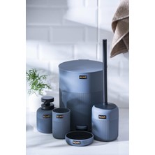 PremiumPort Pratik ve Şık 5 Parça Akrilik Banyo Seti, Gri Renkli, Hızlı ve Güvenilir Kargo