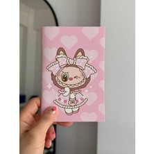 Deryora Labubu Pink Mini Çizgisiz Defter