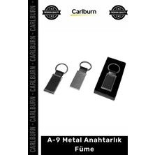 Carlburn Özel Üretim Lüks Şık Dayanıklı Modern Kaliteli Hediyelik Aksesuar A9 Metal Anahtarlık Füme 1 Adet
