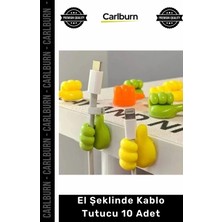Carlburn #organizer Masaüstü Ofis Ev Kablo Düzenleyici Yönetim Sabitleyici El Şeklinde Kablo Tutucu 10 Adet