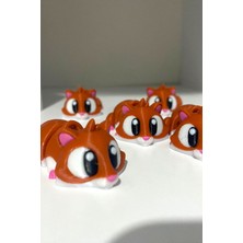 Özgürce Sevimli Hamster Figürlü 3D Baskı Anahtarlık, Esnek ve Dayanıklı Dekoratif Aksesuar