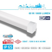 Teletek LED Etanj 60W Acil Durum Kitli Aydınlatma - Otopark, Depo ve Garaj Tipi - Su Geçirmez Tavan Lambası