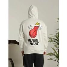 Efnaz Style Unisex Kapşonlu Baskılı Sweetshirt - Beyaz