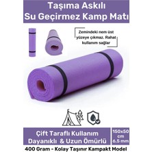 Carlburn #kampmatı Taşıma Askılı Su Geçirmez Çift Taraflı Kaymaz Çadır Uyku 6.5mm Lila Kamp Yer Minderi