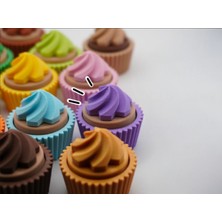 Özgürce 3D Cupcake Anahtarlık, Basmalı Fidget Oyuncak ve Dekoratif Aksesuar
