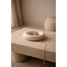 Özgürce 20CM Vernikli Dekoratif Tabak ve Sunum Kasesi, Takı ve Anahtarlıklar Için