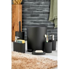 PremiumPort 6 Parça Banyo Seti: Çöp Kovası, Wc Fırçası, Sabunluk ve Diş Fırçası