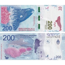 Emir Koleksiyon Arjantin Hatıra 200 Pesos Yabancı Kağıt Para Çil (Unc) Koleksiyon Para