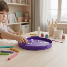 Major Hobi Duyusal Oyun ve Etkinlik Tepsisi - Montessori Aktarma ve Oyun Tepsisi - Mor