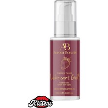 Kissers Su Bazlı Kokusuz Çilekli Tatlandırılmış Cilt Dostu Kayganlaştırıcı 100 ml