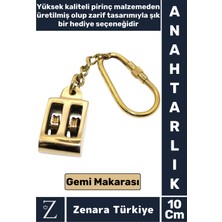 Özgürce Şık Denizcilik Temalı Pirinç Anahtarlık, Kaliteli ve Dekoratif Tasarım