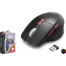 Epilons G390 Kablosuz Şarjlı Gaming Mouse 1600 Dpi Sessiz Rgb - Siyah