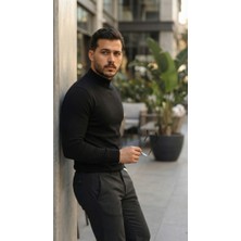 Efnaz Style Erkek Yarım Balıkçı Yaka Pamuklu Triko