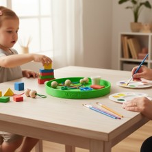 Major Hobi Duyusal Oyun ve Etkinlik Tepsisi - Montessori Aktarma ve Oyun Tepsisi - Yeşil