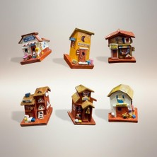 Vitrin Accessories Dekoratif Ev Figürlü Magnet Seti Mutfak, Buzdolabı, Ofis ve Hediye Için Dekoratif Ürün 6 Adet