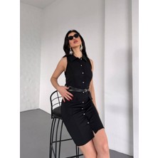 Efnaz Style Gömlek Yaka Elbise