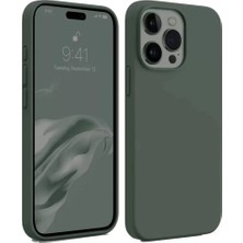 LTG Nova Iphone 15 Kılıf First Silikon - Koyu Yeşil