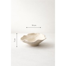 Özgürce Dekoratif Dalgalı Dokulu Kase 19CM, Şık ve Modern Tasarım