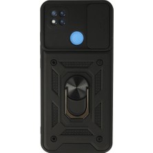 LTG Nova 9c Kılıf Pars Lens Yüzüklü - Siyah