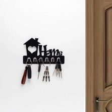 Özgürce Siyah Metal Dekoratif Anahtar ve Pano Askılığı, Şık ve Kullanışlı Tasarım