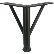 Beasym Firkete Ayak Metal 25 cm Mat Siyah Mobilya Koltuk Ayağı