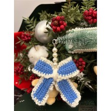 Özgürce El Yapımı Mavi Örgü Anahtarlık ve Çanta Süsü, Amigurumi Dekorasyon