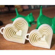 Özgürce 3D Katmanlı Kalp Anahtarlık, Romantik ve Dekoratif Hediye, Sevgiliye Özel