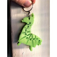 Özgürce Renkli Lama Biblo Anahtarlık, Eğlenceli ve Şık Dekoratif Süs