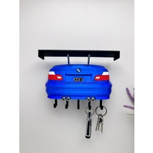 Özgürce Mavi 3D Baskı Bmw E46 Arka Model Anahtar Askılığı Dekoratif