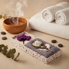PremiumPort El Yapımı Hamam Hediye Seti, Keçe Sabun, Havlu ve Dekoratif Ayna