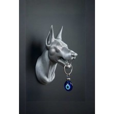 Özgürce Sevimli Doberman Figürlü Anahtarlık ve Askısı, Duvar Tipi Dekorasyon