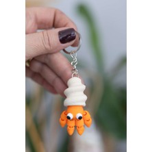 Özgürce Esnek Eklemli Octopus Anahtarlık, Hareketli Çanta Süsü ve Dekoratif Figür