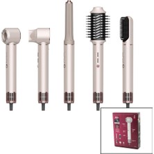LTG Nova Gold Ai̇r Brush 5in1=bukle-Haci̇mle-Düzleşti̇r-2-Firça Saç Kurutma - Şeki̇l Maki̇nesi̇ 1300W3-KDM.HI